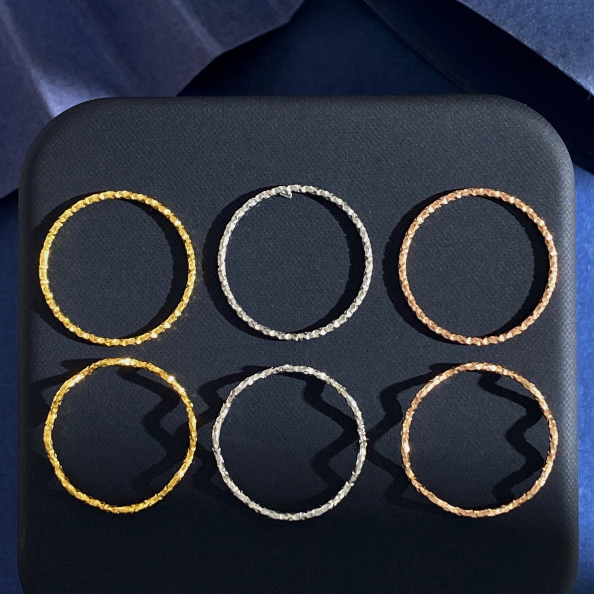 Shape Gold Sier Rose Golden Three Colors Casual Rings