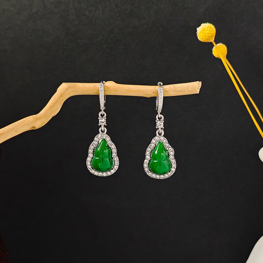 Chinese Ancient Style Beaded Long Fringe Han Earrings