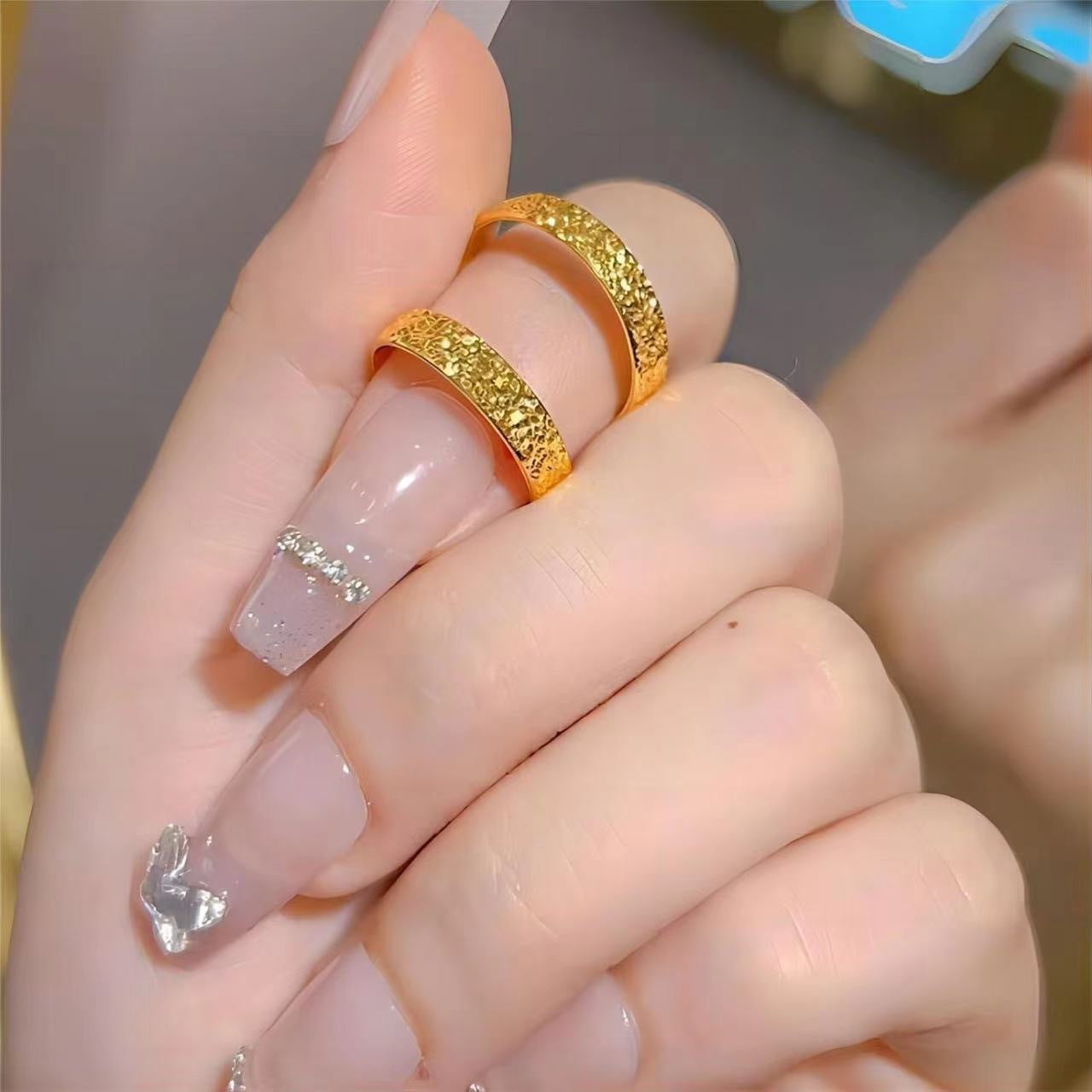 Mush Ice Crushed Light Luxury Minority Premium Good-looking Rings