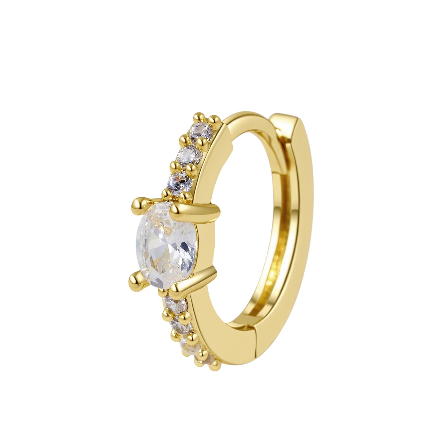 Women's Light Luxury Geometric Flash Clip Simple Fashion Exquisite Inlaid Rings