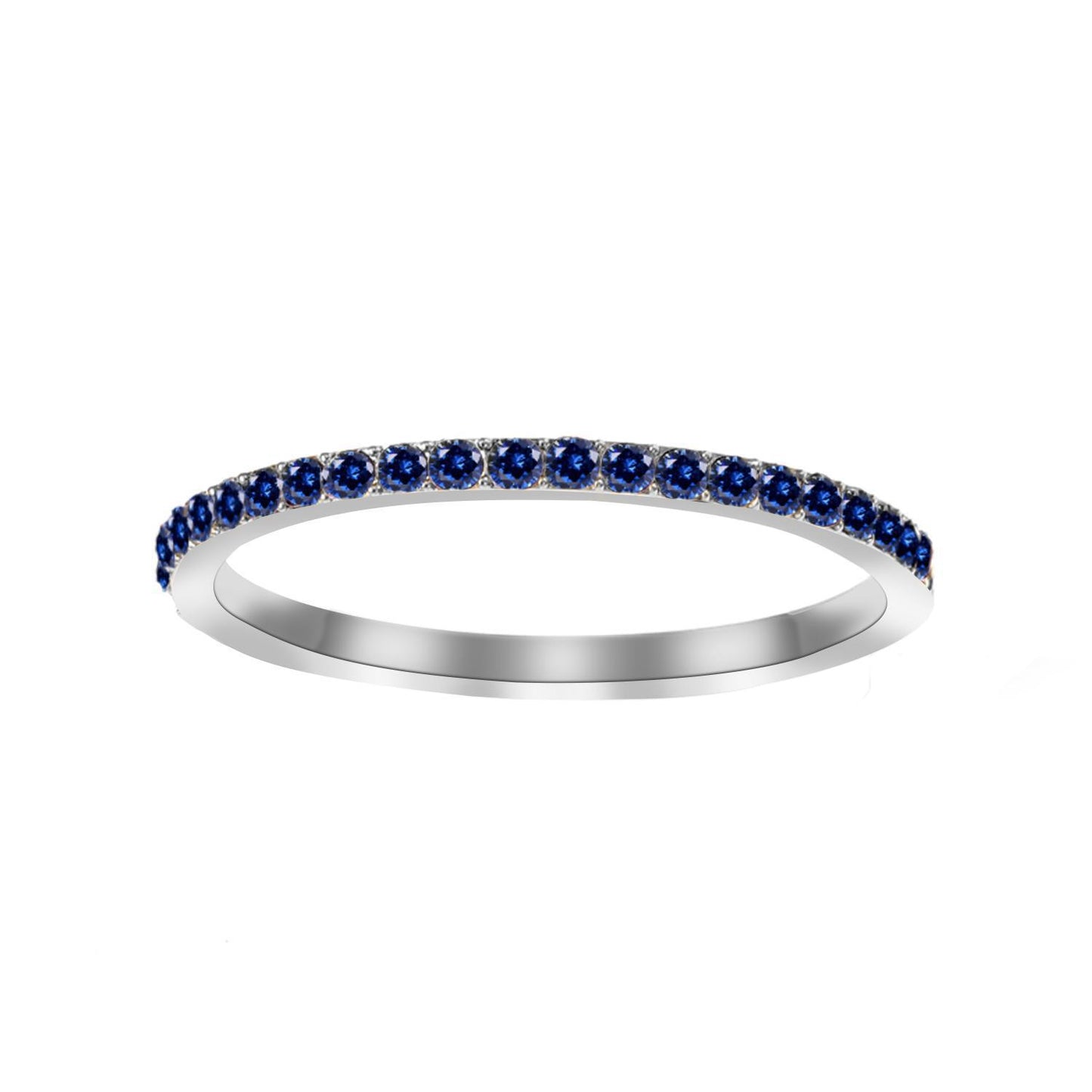 Full Diamond Stainless Steel Birthstones Zircon Ring