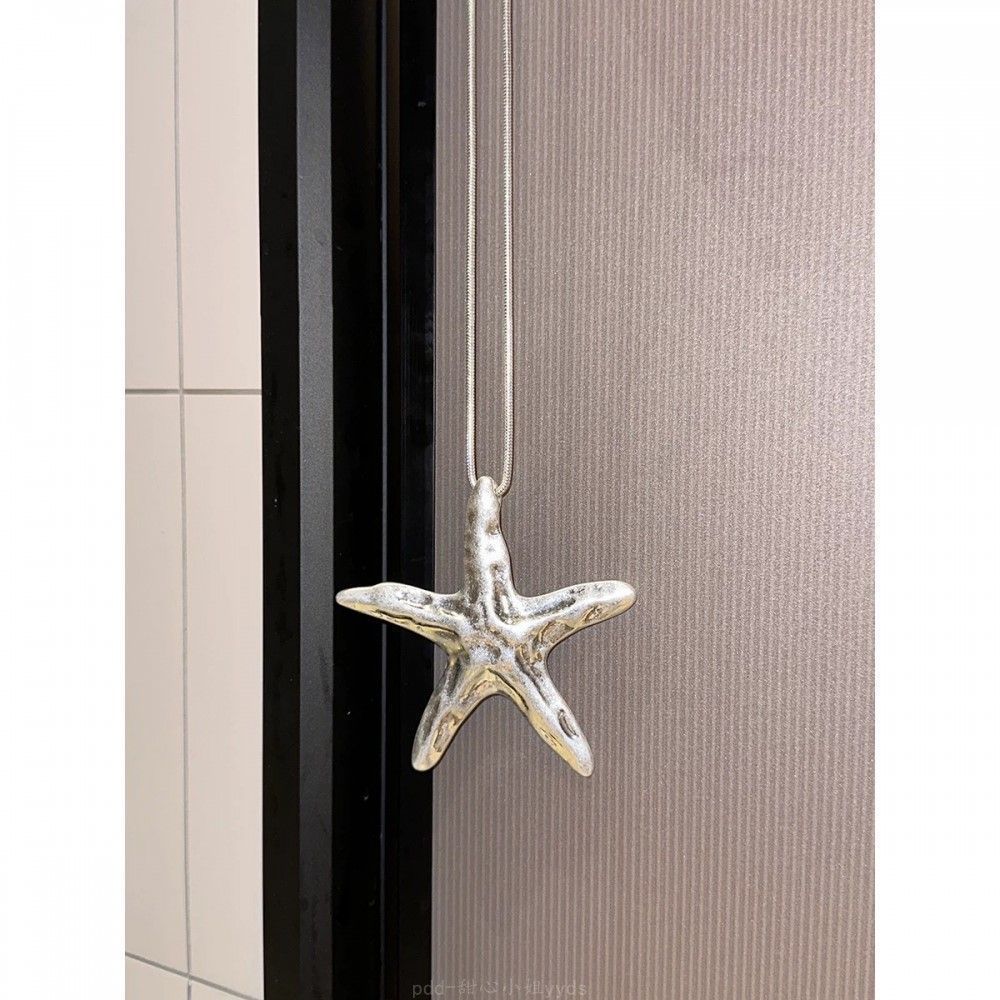 Women's Sweet Sier Starfish Long Vacation Style Twin Exaggerated Personal Decoration Pendants