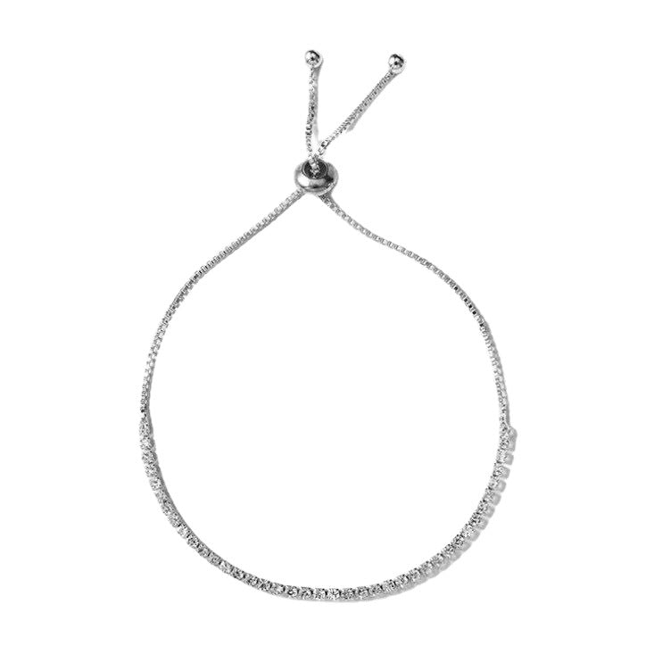 Simple Retractable Diamond Claw Chain Adjustable Bracelet
