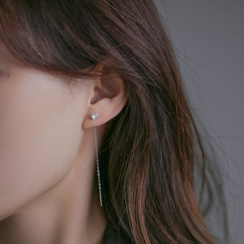 Women's Sterling Sier Zircon Light Luxury Tassel High-grade Korean Style Temperamental Rings