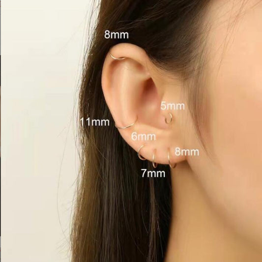 Style Temperament Round Ear Clip Fashion Earrings