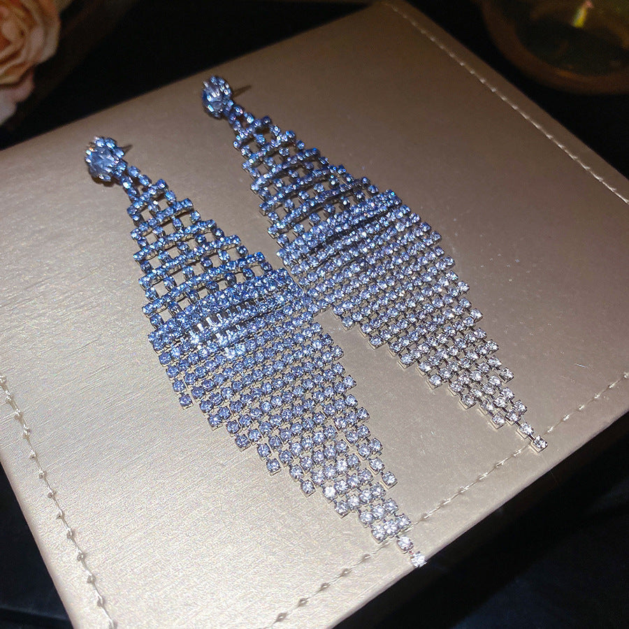 Women's Sier Diamond Tassel Light Luxury High-grade Simple Rings