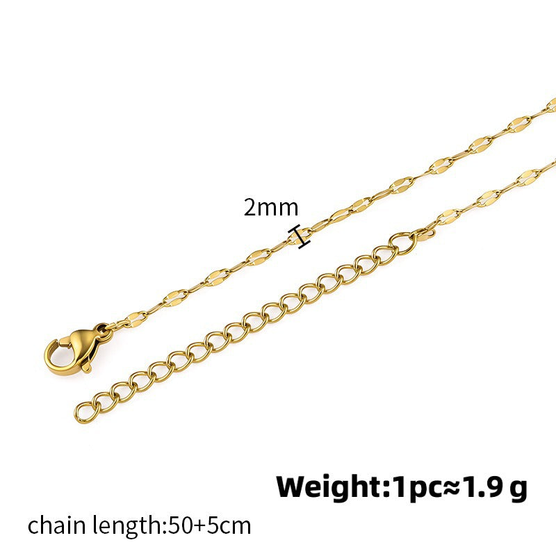 Chain Titanium Steel Clavicle Without Fashion Basic Necklace