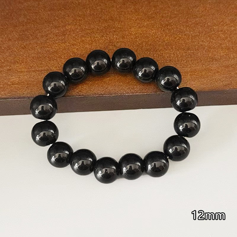 Glass Female Ice Transparent Gradient Round Beads Pliable Temperament Imitation Bracelets