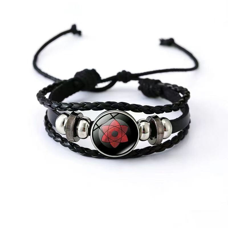 Cowhide Two-dimensional Anime Peripheral Handmade Woven Bracelets