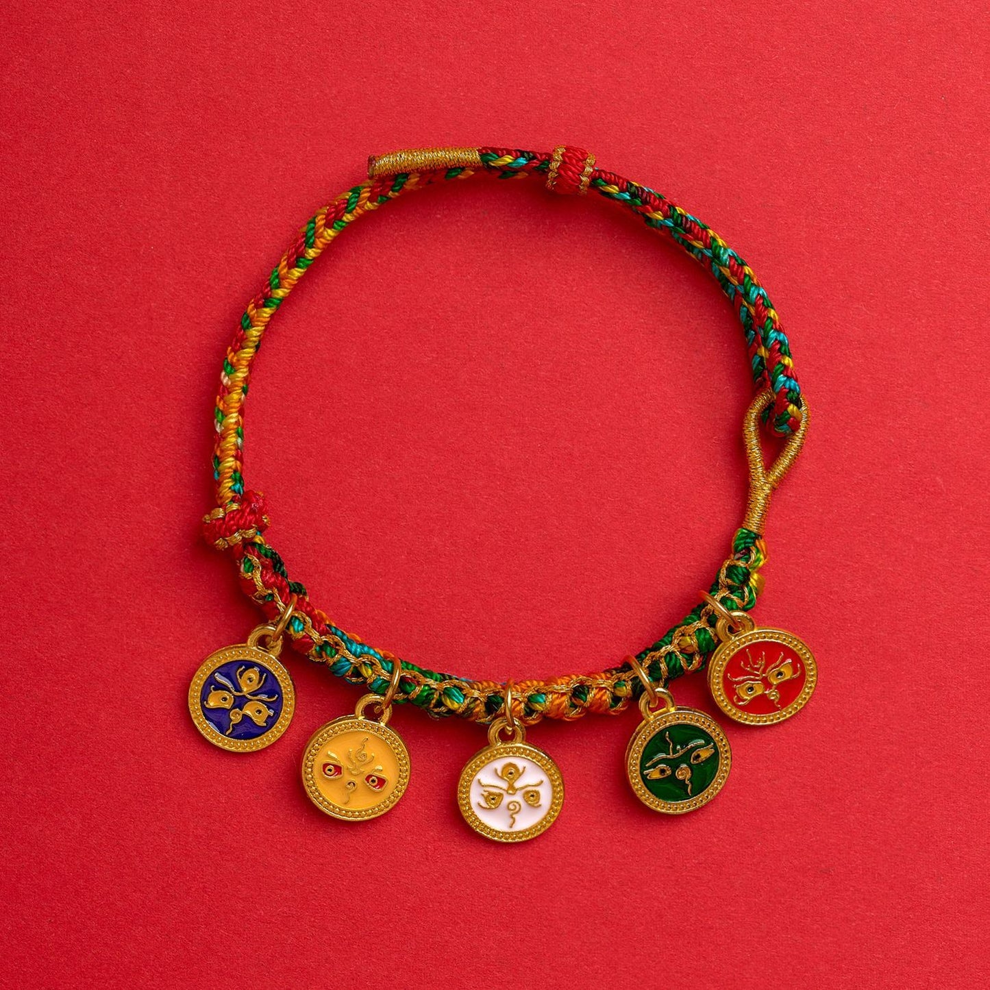 Gods Of Wealth Hand-woven Peach Blossom Knot Carrying Strap Original Bracelets