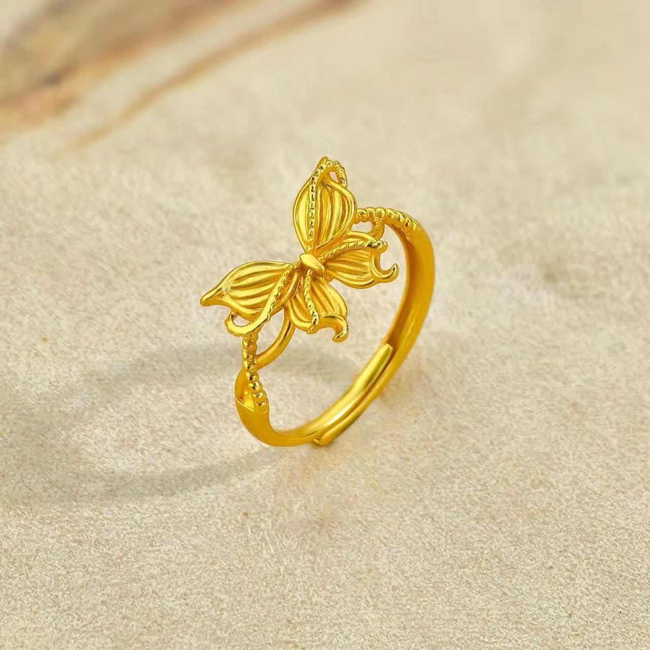 Placer Gold Big Diamond Fortune Full Ring