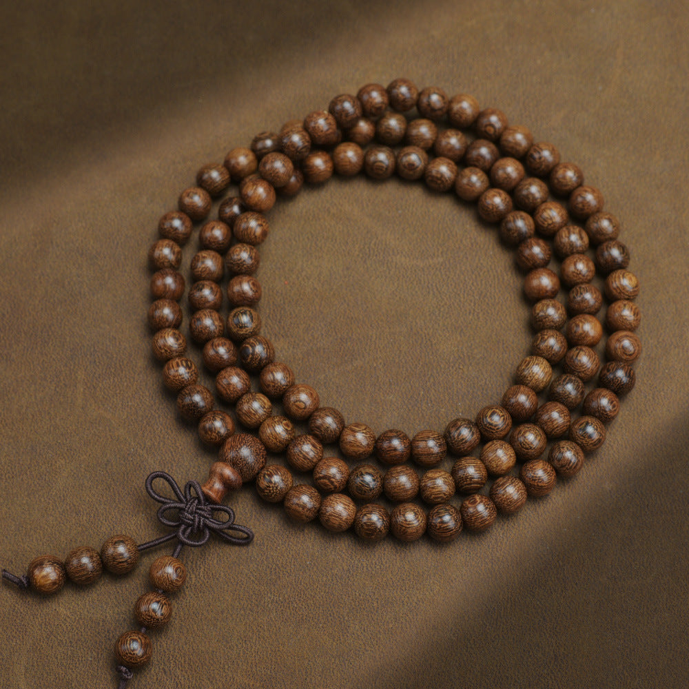Men's Loose Round Beads Pieces Prayer Silkwood Bracelets