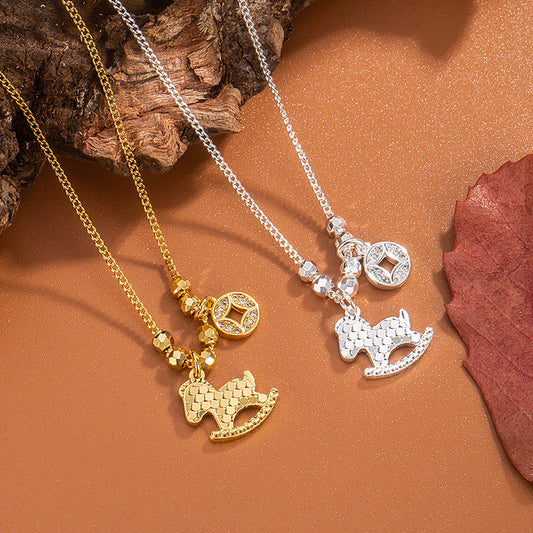 Flower Chinese Lucky Beads Life Female Necklace