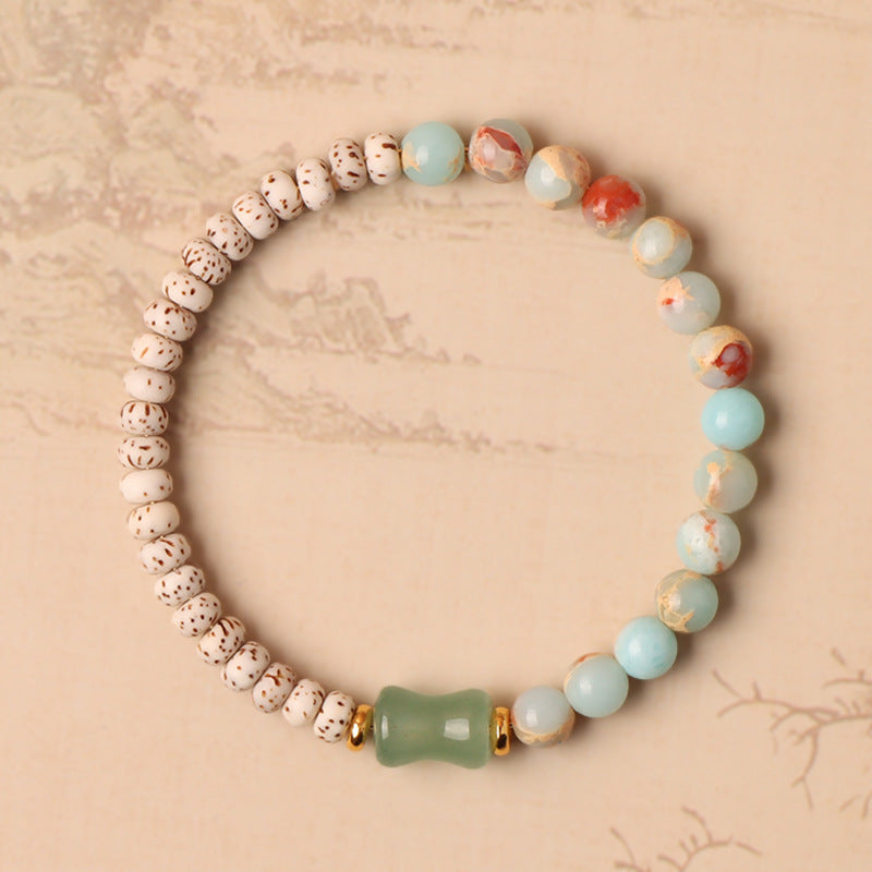 Natural Bodhi Stone Right Rain Amusement Article Light Bracelet