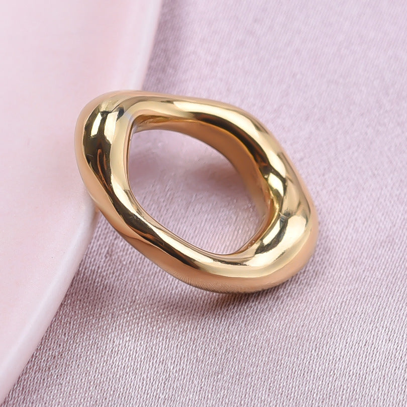 Stainless Steel Fashion Geometric Ellipse Parts Necklace