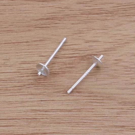 Holder Auricular Needle Bead Plate Bowl-shaped Pin Earrings