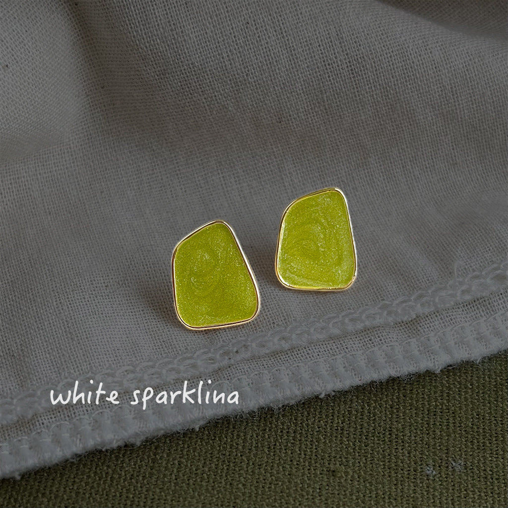 Women's High Sense Fresh Sweet Geometry Irregular Stud Earrings