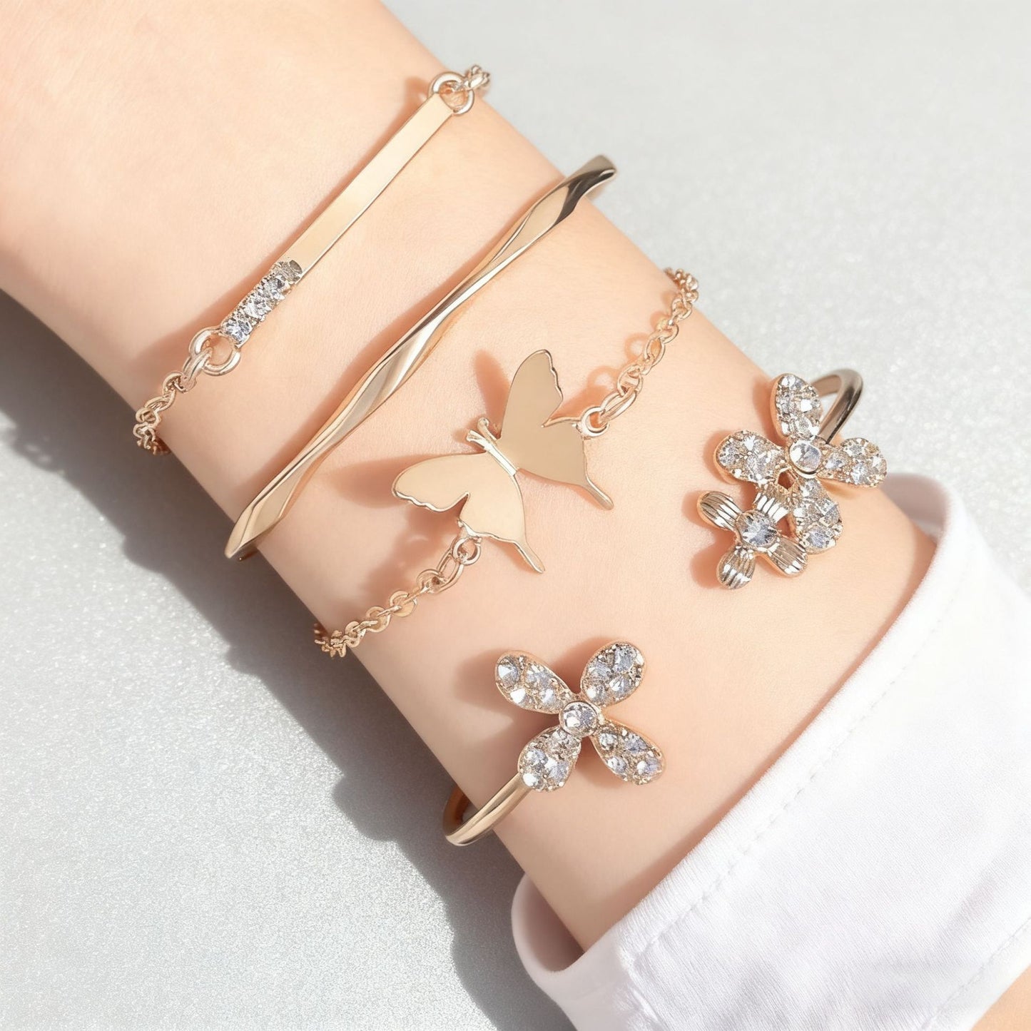 Charming Twist Glossy Irregular Punk Suit Bracelets