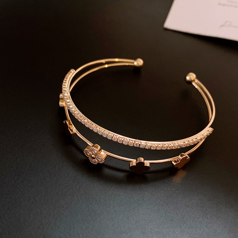 Women's Oval Leaf Small Fresh Gentle Temperament Light Luxury High Sense Bracelet