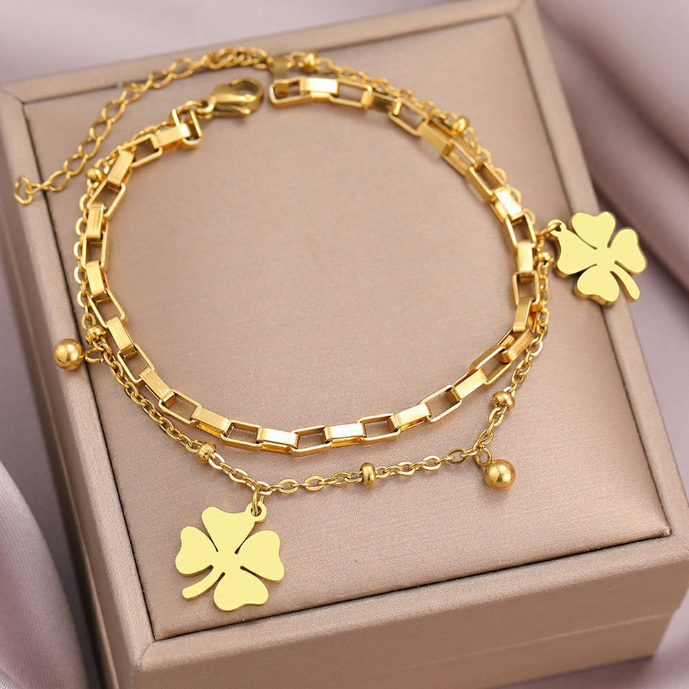 Women's Commuter Titanium Steel Light Luxury Couple Bracelets