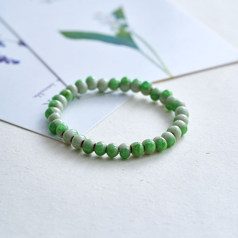 Chinese Natural Stone Porcelain Minimalist Female Bracelets