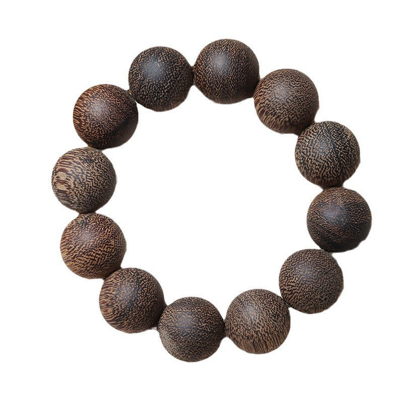 Natural Eaglewood White Round Beads Buddha Bracelet