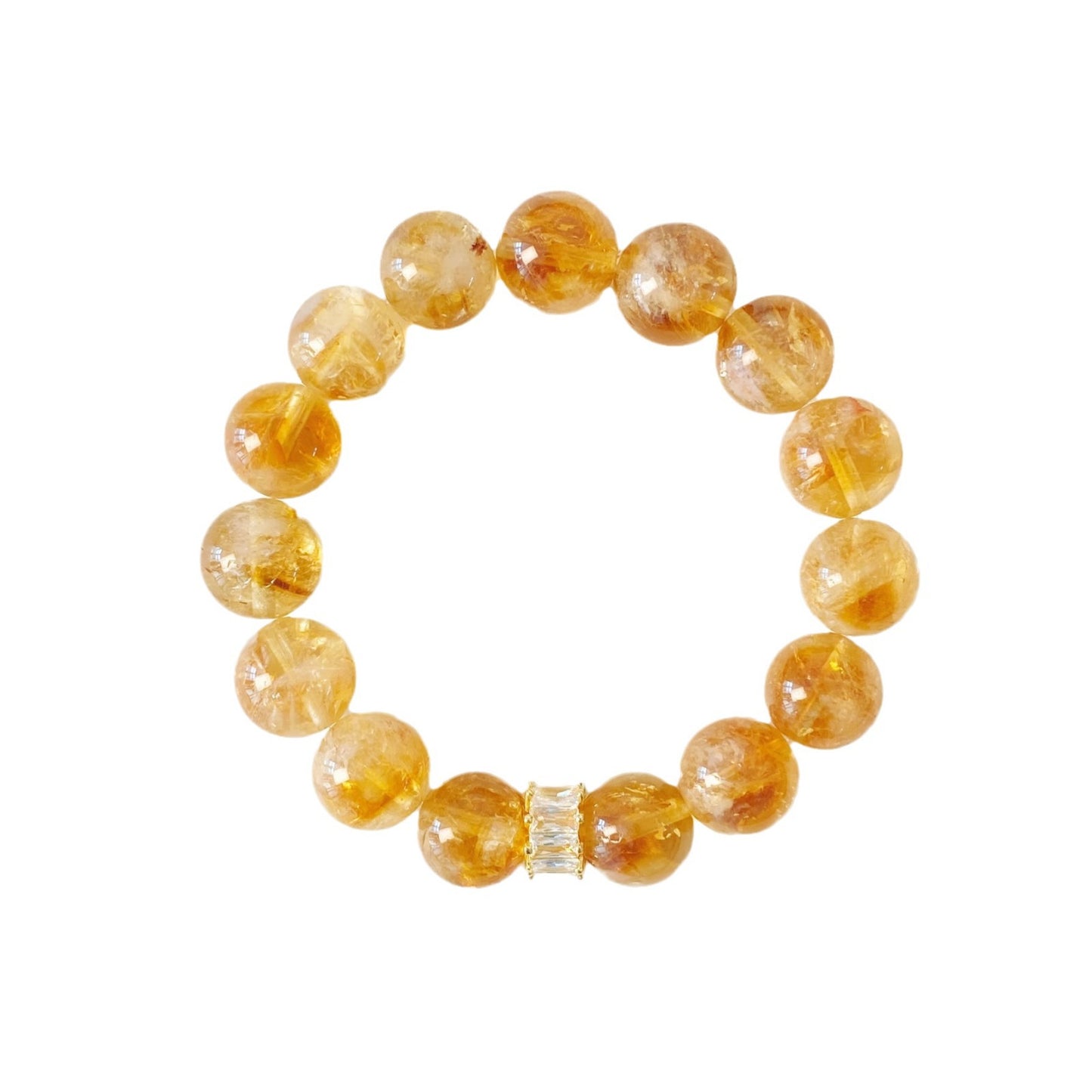 Natural Crystal Yellow Flash Borneol Tower Bracelets