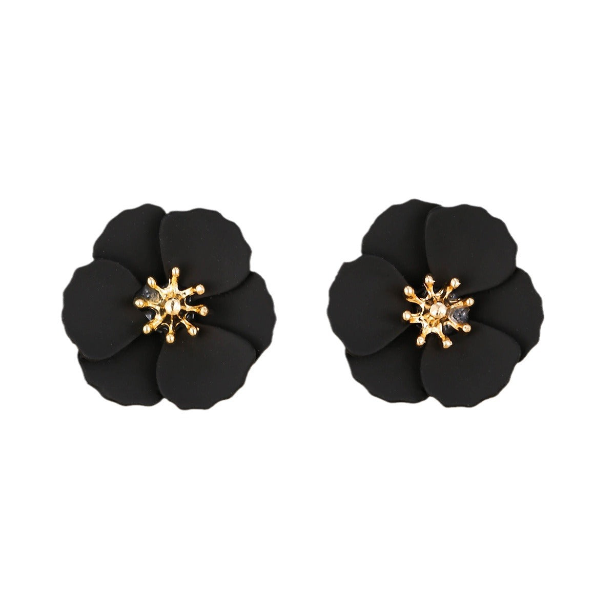 Frosted Paint Flower Sweet Natural Elegance Retro Rings