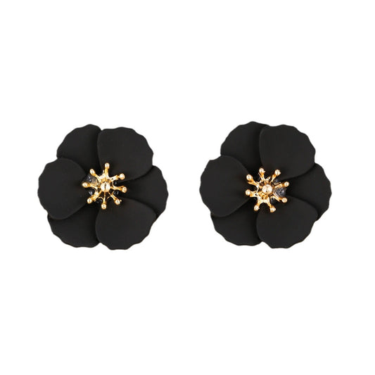 Frosted Paint Flower Sweet Natural Elegance Retro Rings