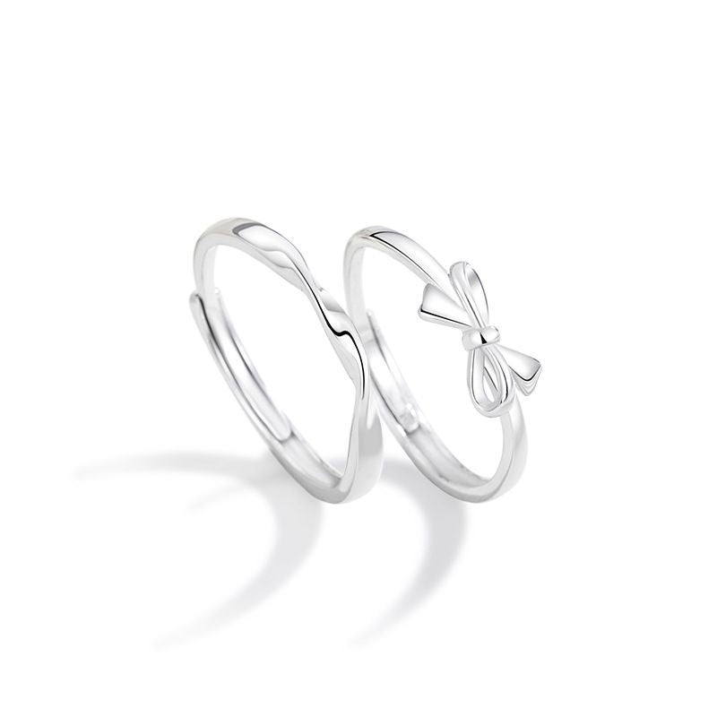 Sterling Sier Mobius Couple Style Wind Rings