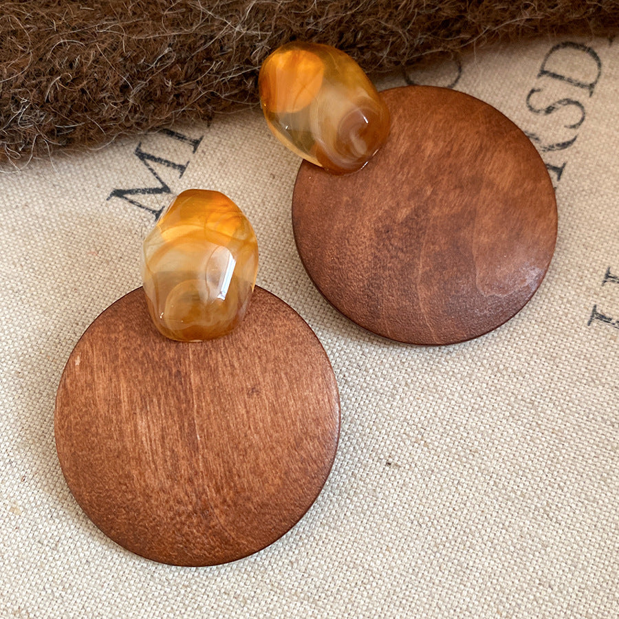 Wood In The Forest Retro Tassel Rings