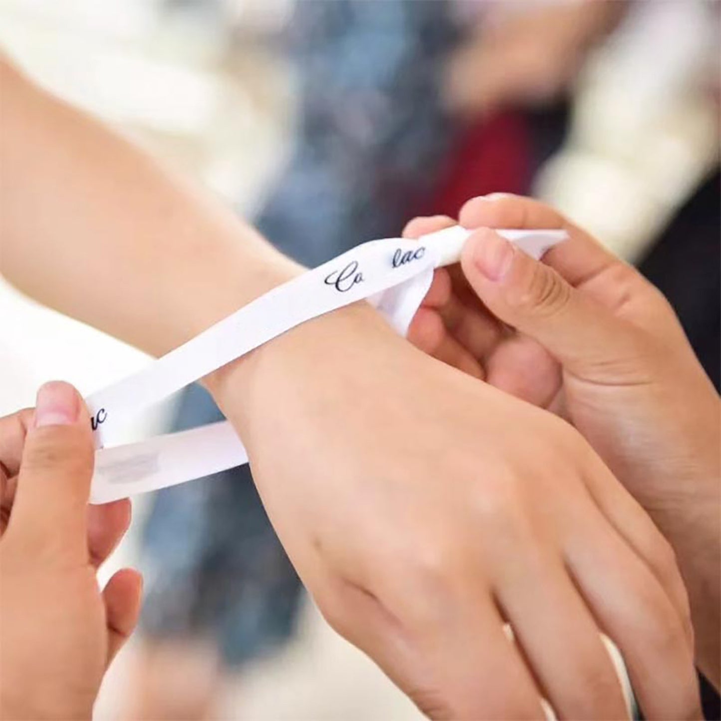 Solid Color Ribbon Hand Urgent Wristband Bracelets