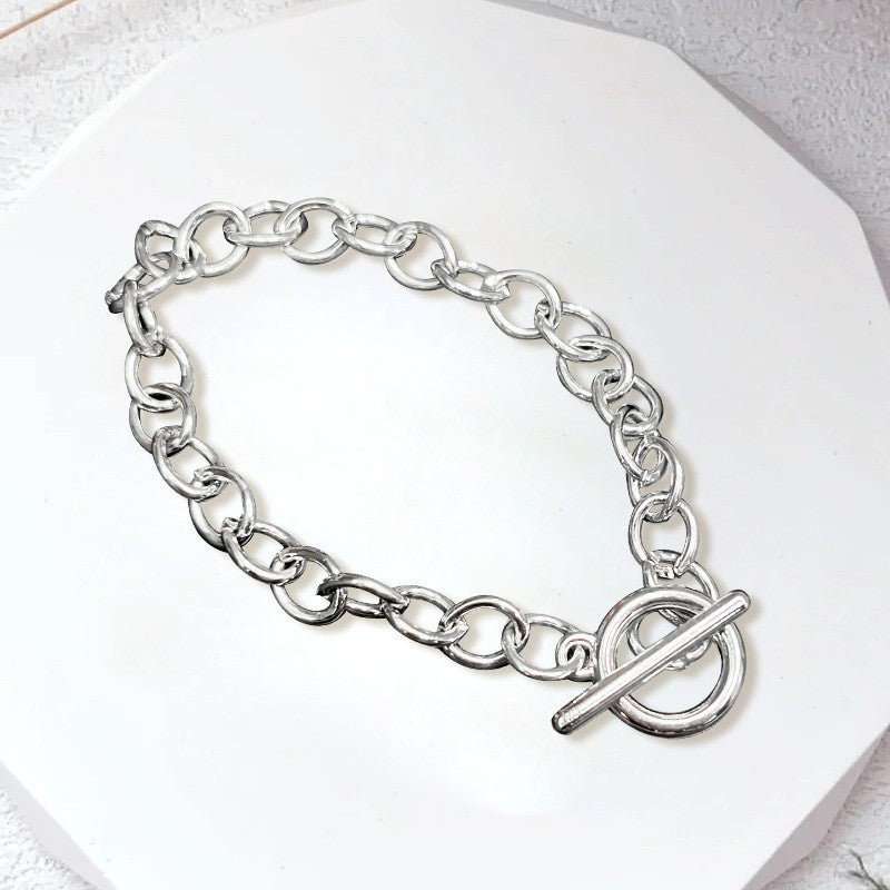 Women's Fashion Metal Plating Personality Buckle High Sense Bracelet