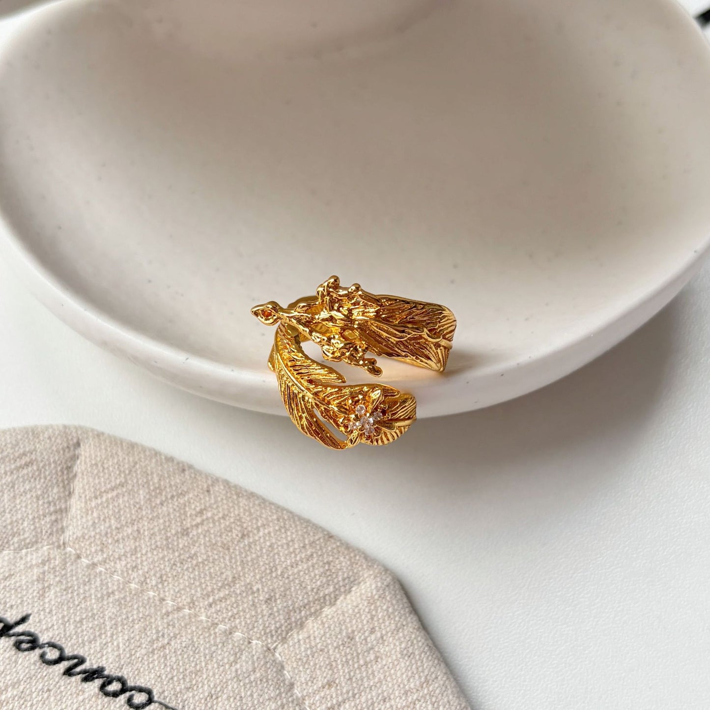 Cool Feather Female Exquisite Sweet Design Rings