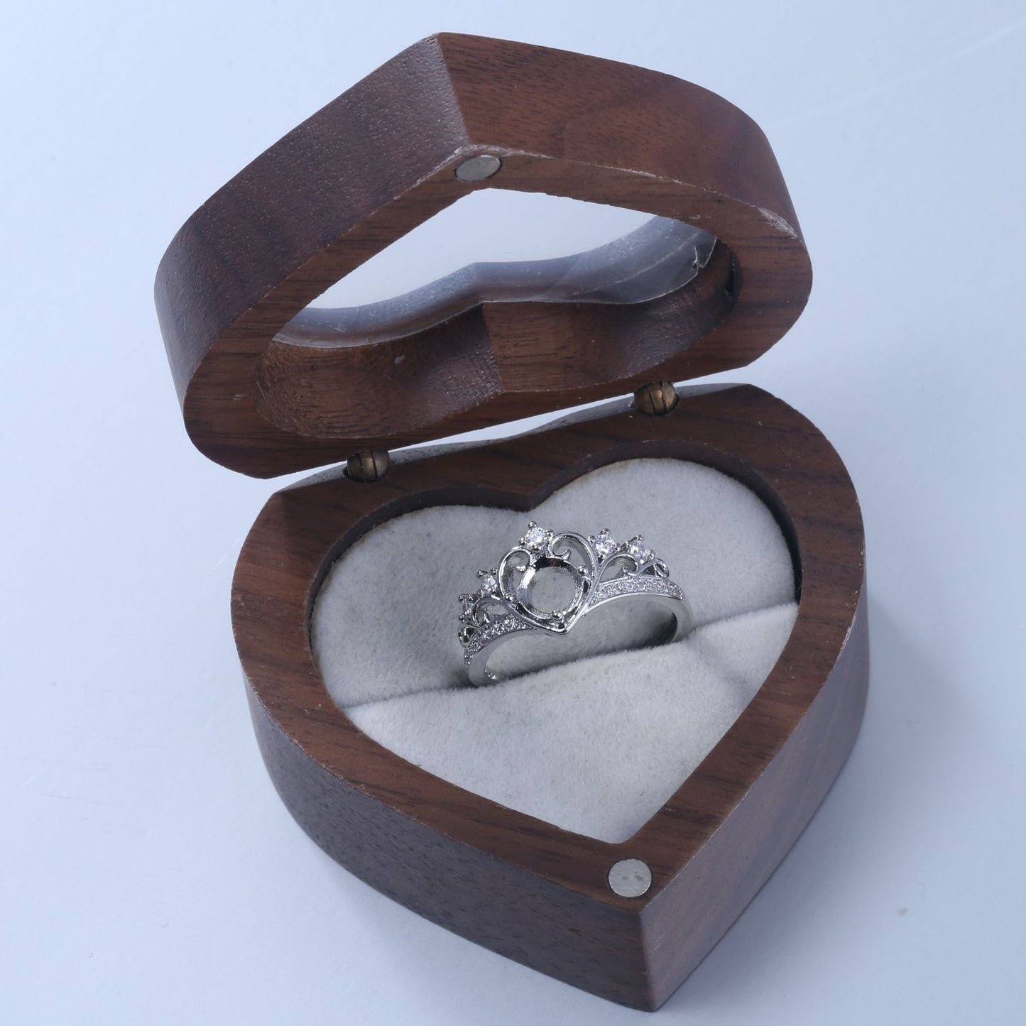 Frame Jade Zircon Diamond Finger Rest Opening Rings