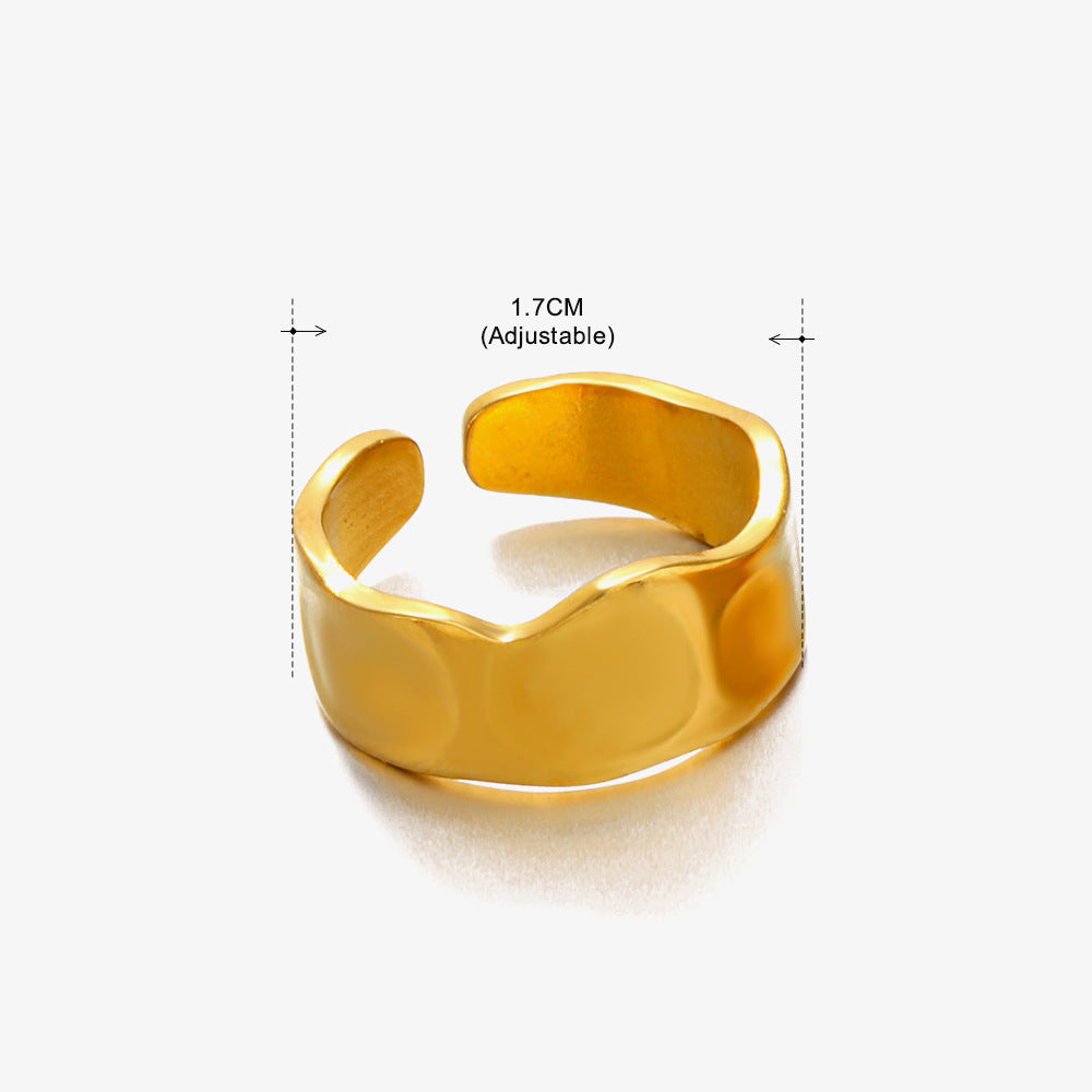 Stainless Steel Shaped Female Retro Popular Geometric Rings