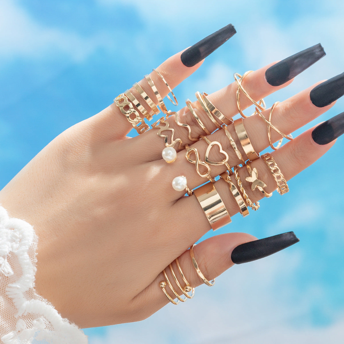 Women's Butterfly Open More Than Knuckle Sets Of Ring