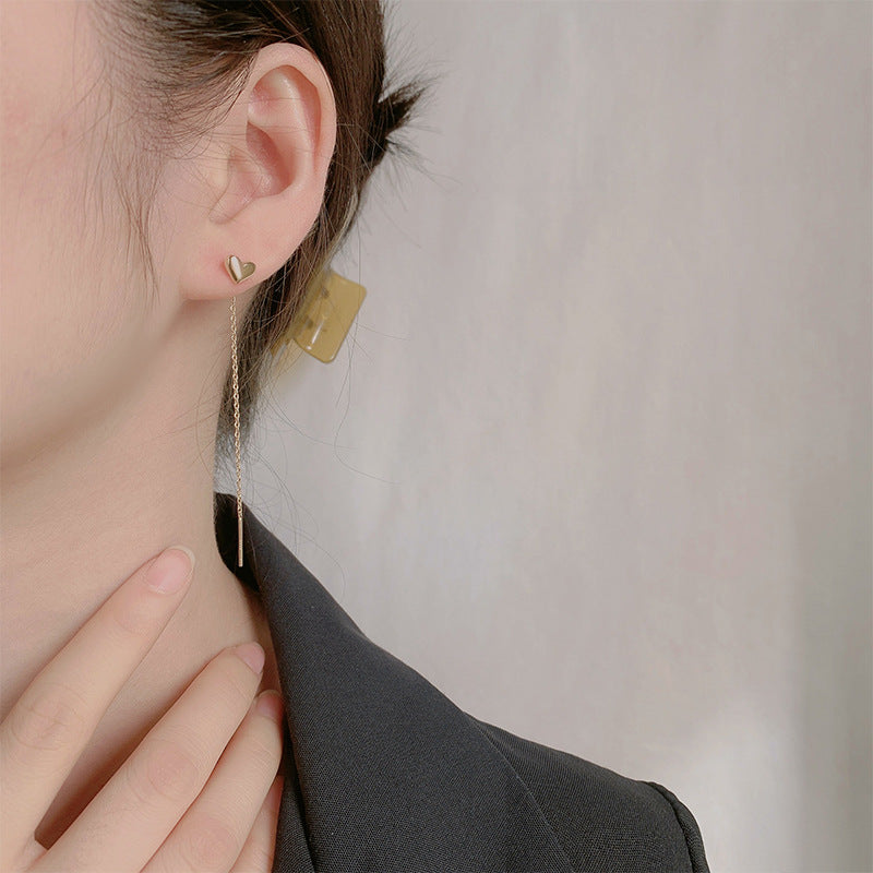 Women's Heart Shape Earline Elegant Trendy Design Chain Ear Line