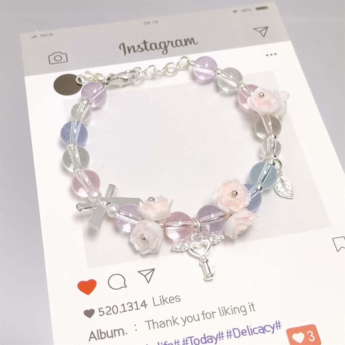 Rose Flower Exquisite Mori Light Luxury Bracelet