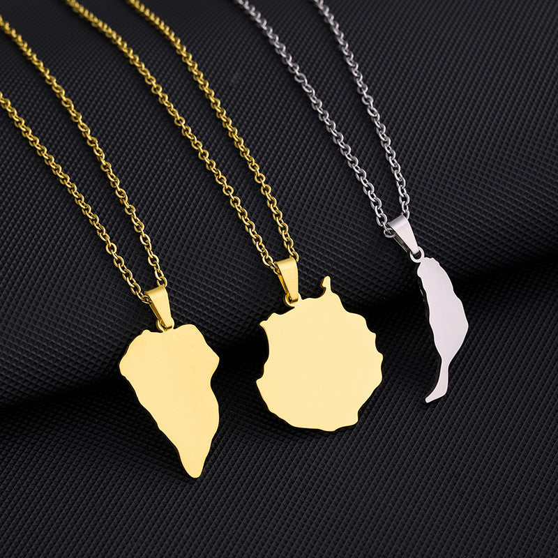 Stainless Steel Spanish Canary Islands Unisex Necklace