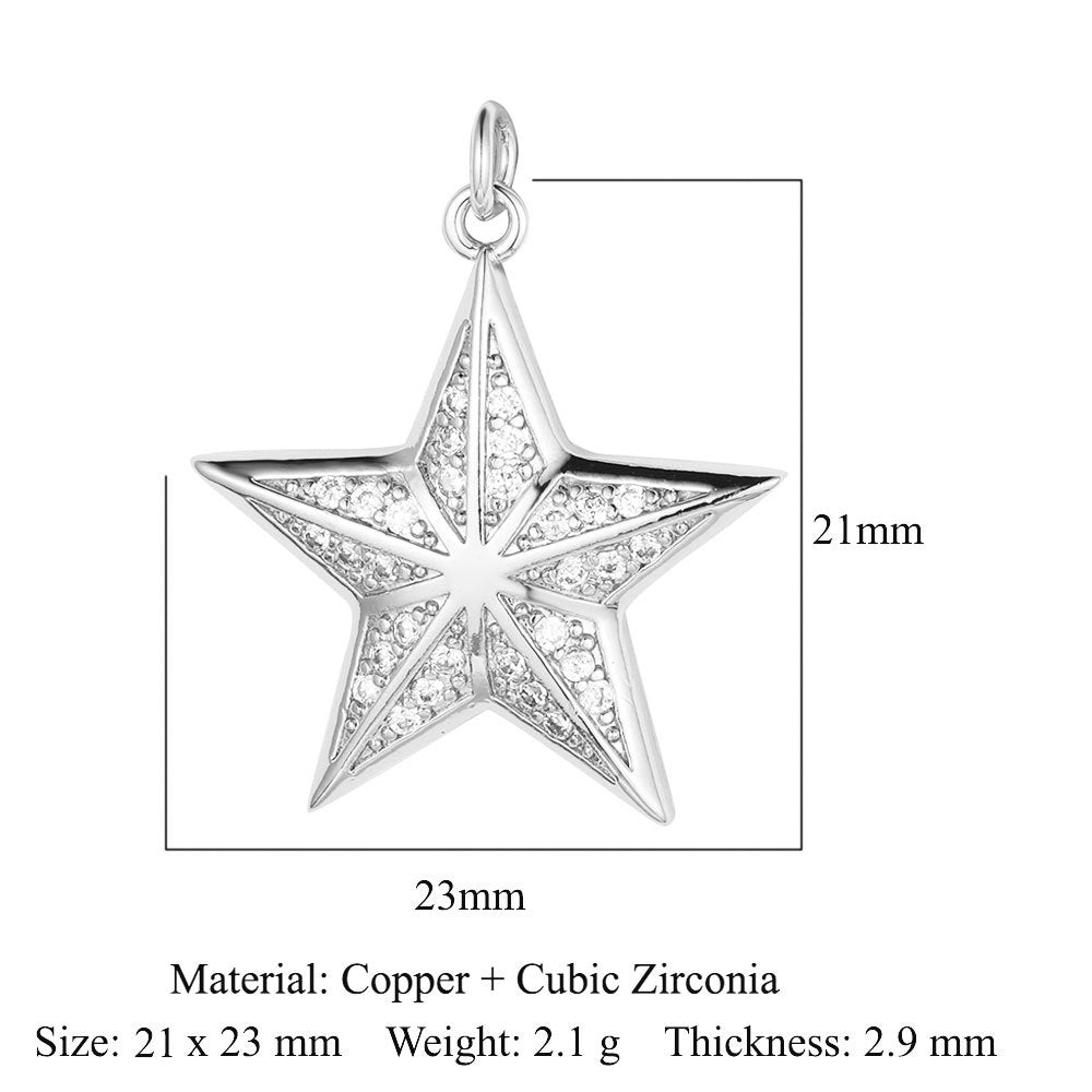 Copper Zircon Ornament Accessories Cross Love Pendants