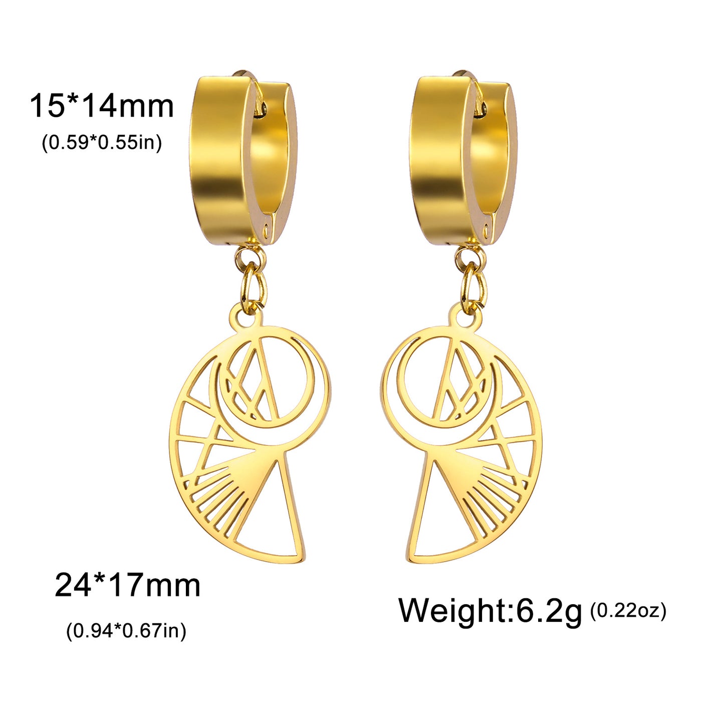 Cut Titanium Steel Hollow Conch Simple Rings