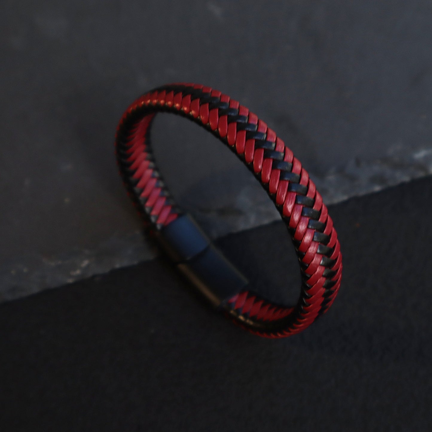 Men's Magnetic Buckle Leather Lucky Tree Hand-woven Bracelet