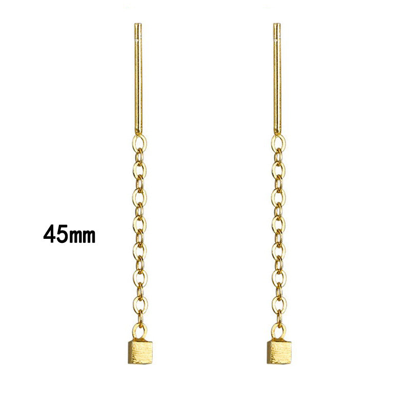 Artistic Temperament Geometric Long Fringe Minimalist Earrings