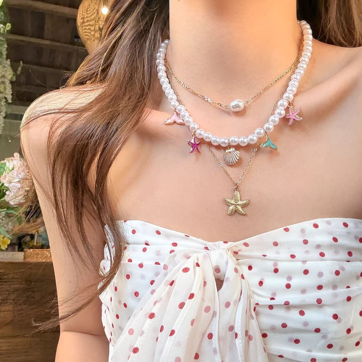 Women's Style Starfish Shell Clavicle Chain Suitable For Summer Necklaces