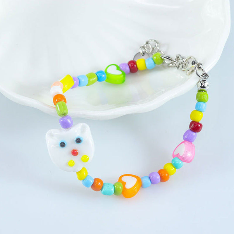 Cute Style Niche Fresh Couple Bead Necklace