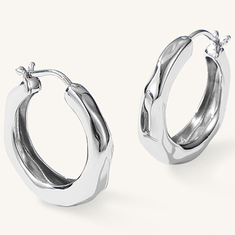 Metallic Clip Niche Design Advanced Exquisite Earrings