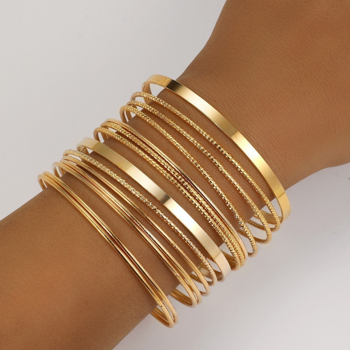 Leaves Glossy Irregular With Personality Stripes Bracelets