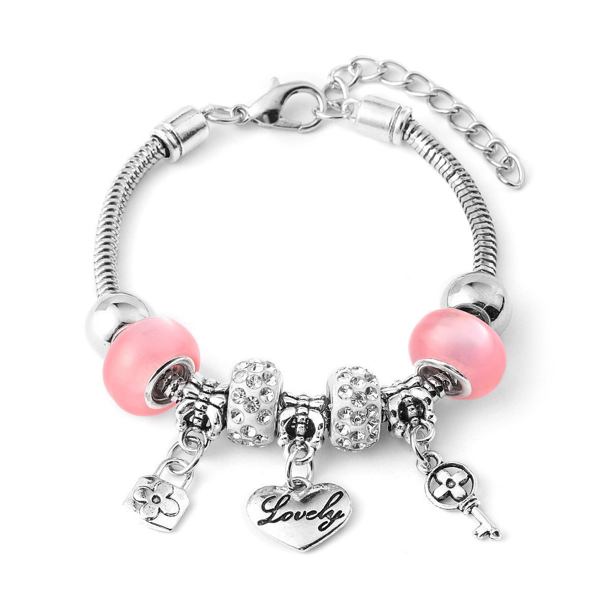 Glass Bead Small Elephant Lucky Tree Retro Transparent Bracelet