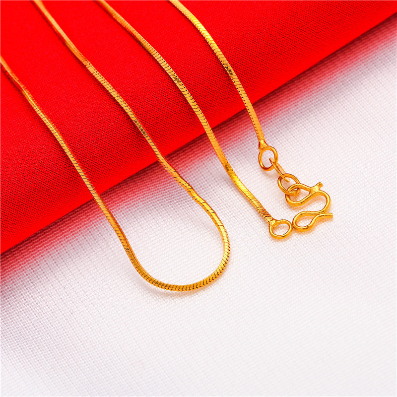 Women's Alluvial Gold Imitation Real Fake Stall Live Broadcast Clavicle Necklaces